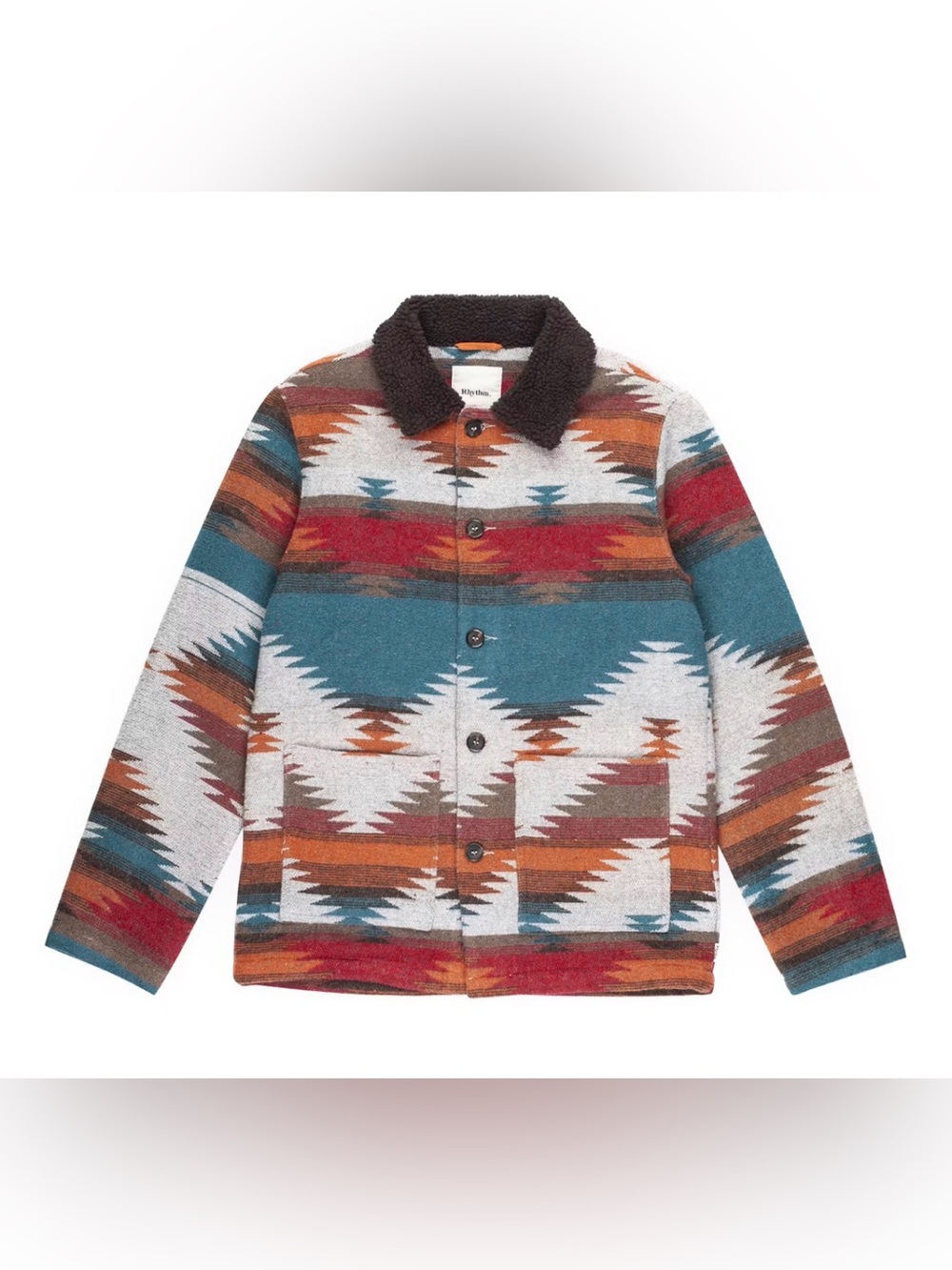Rhythm Studio Blanket Chore Coat Large L Navajo Southwestern Wool Blend $120